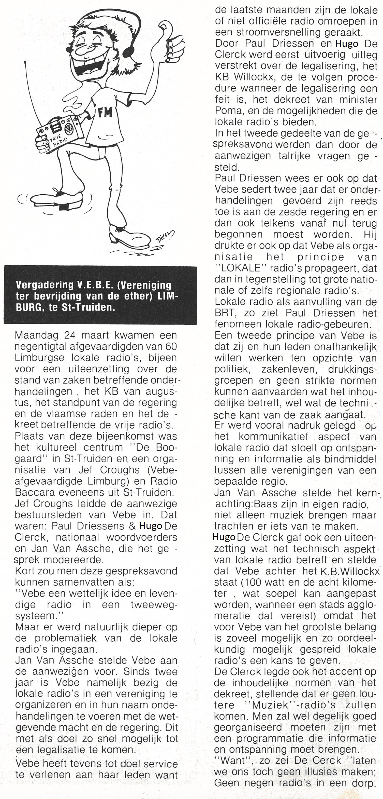 VEBE vergadering