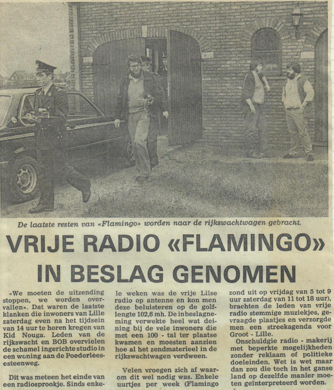 Radio Flamingo opgepakt