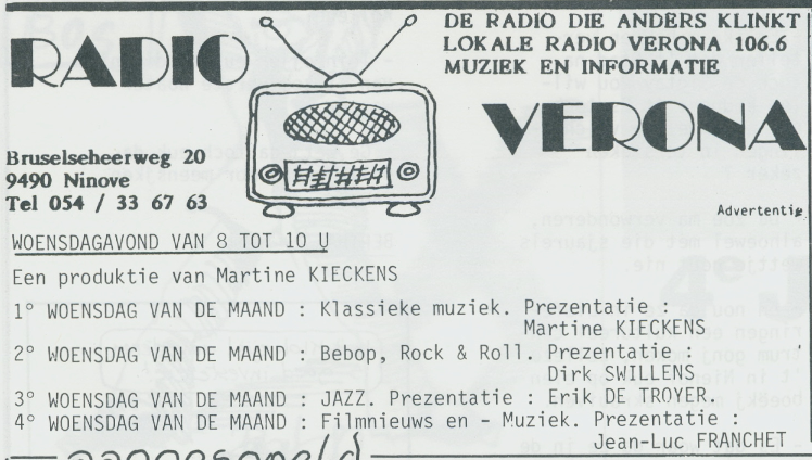 Radio Verona - woensdag